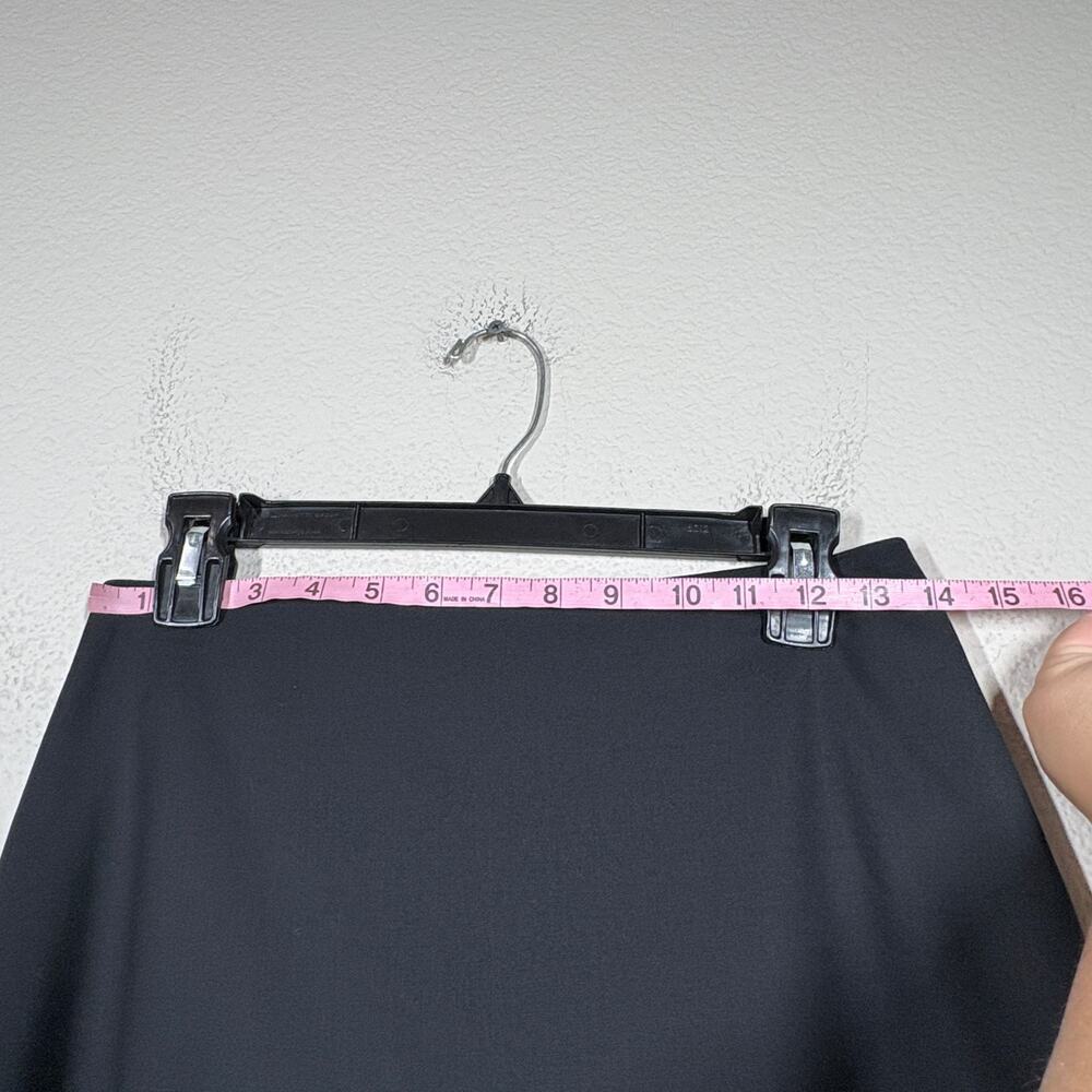 Theory Womens Size 0 Skinny Pencil Skirt Black Wool Blend Stretch Back Career - Picture 9 of 9